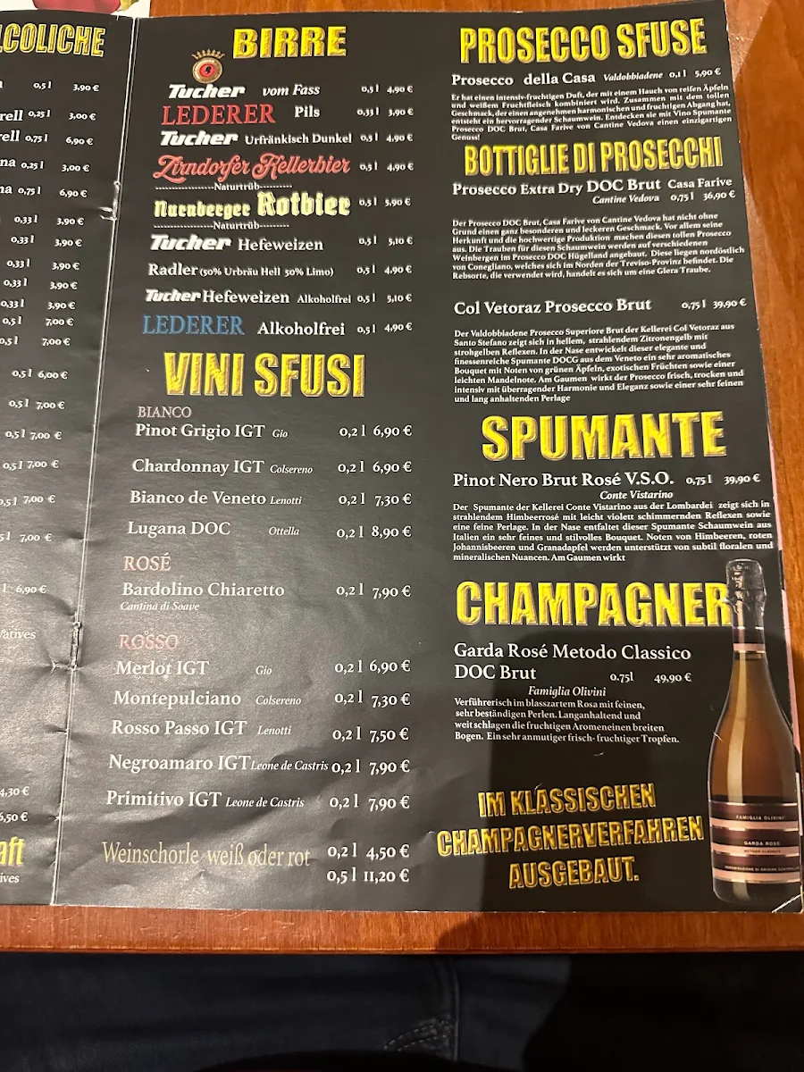 Speisekarte, PROVENZA Trattoria Italia Ristorante Pizzeria