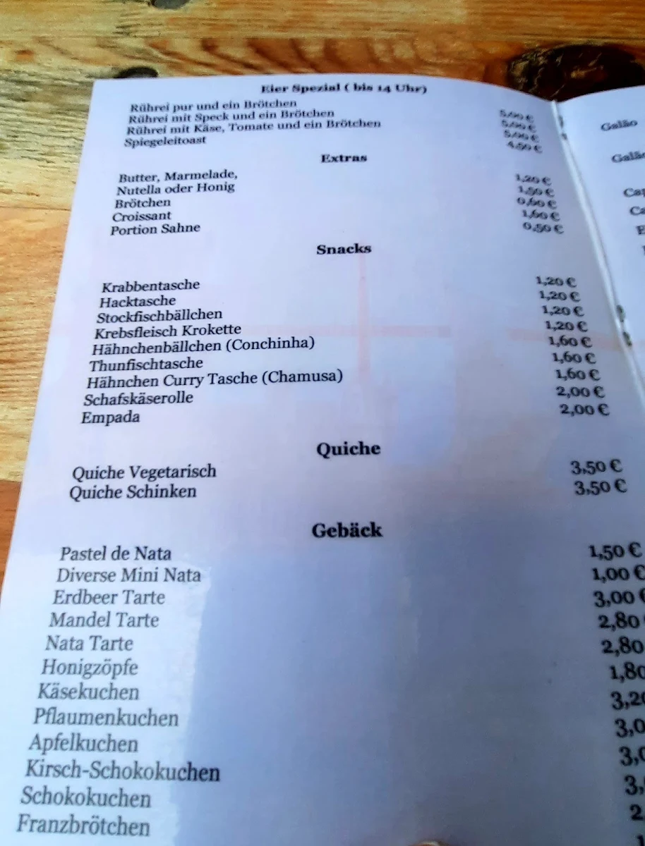 Speisekarte, Cristal