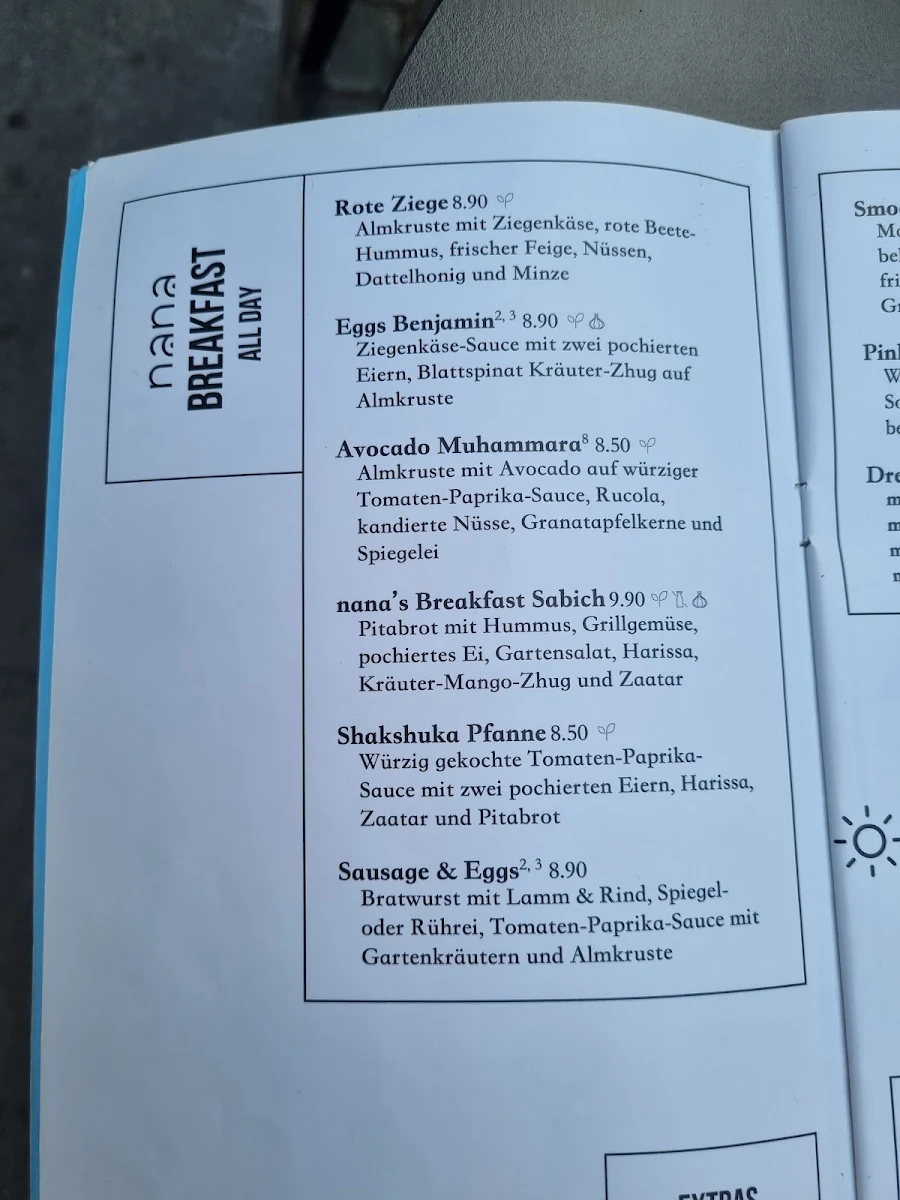 Speisekarte, nana | breakfast meze bar