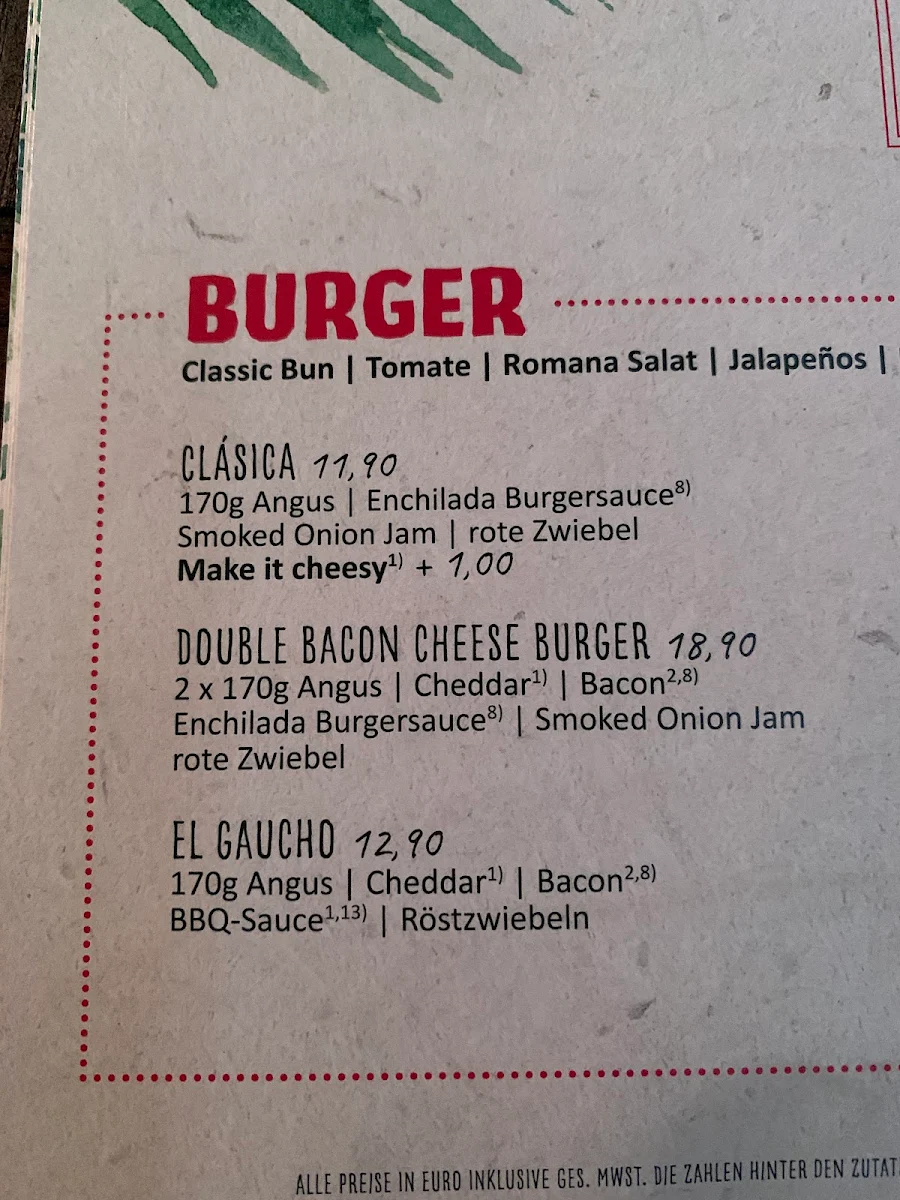 Speisekarte, Enchilada Bayreuth