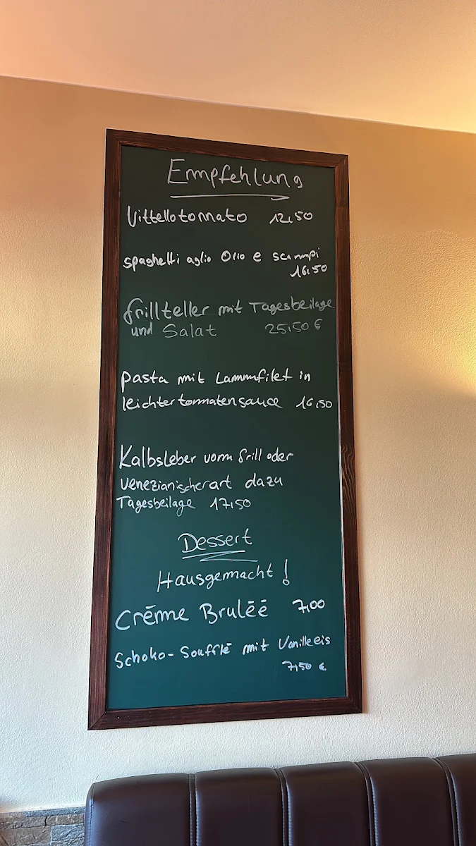 Speisekarte, Trattoria Europa