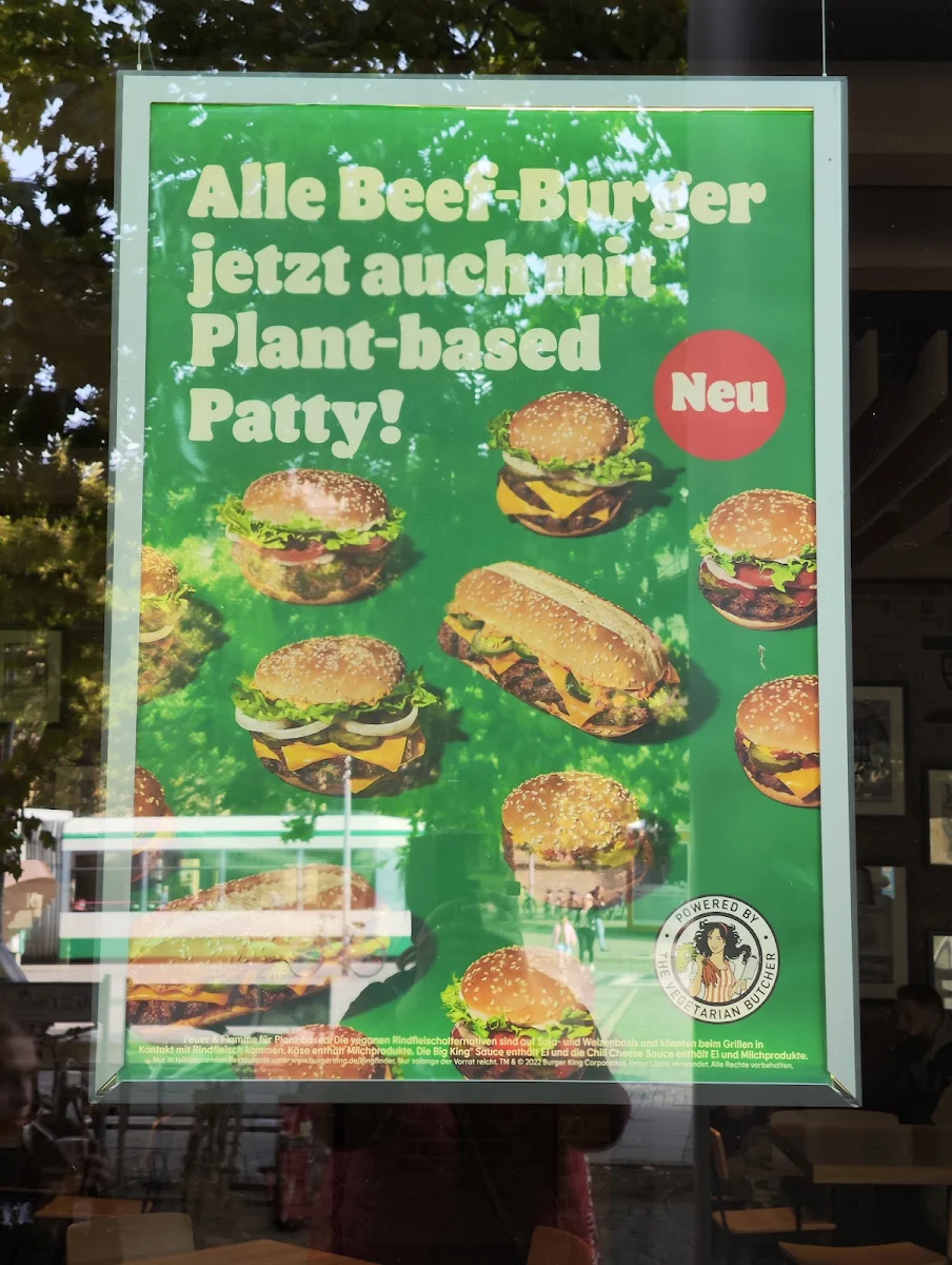 Speisekarte, Burger King Magdeburg