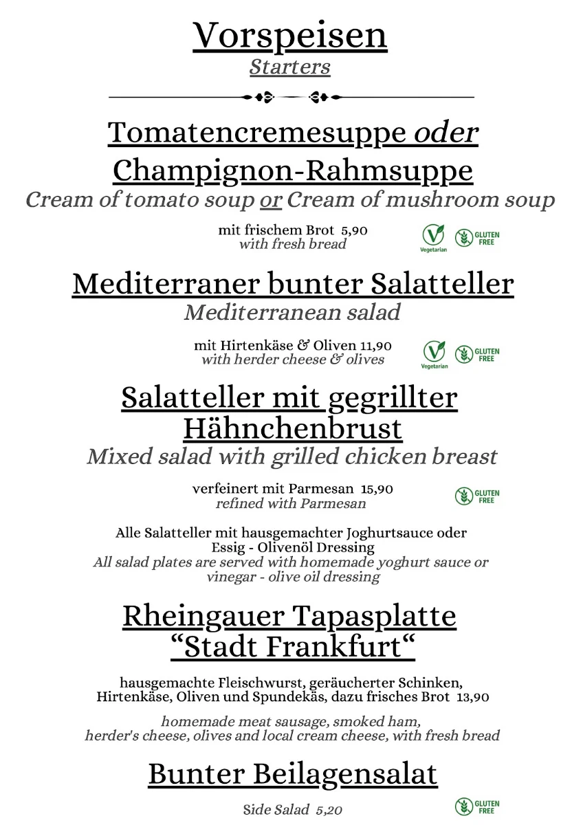 Speisekarte photo 1