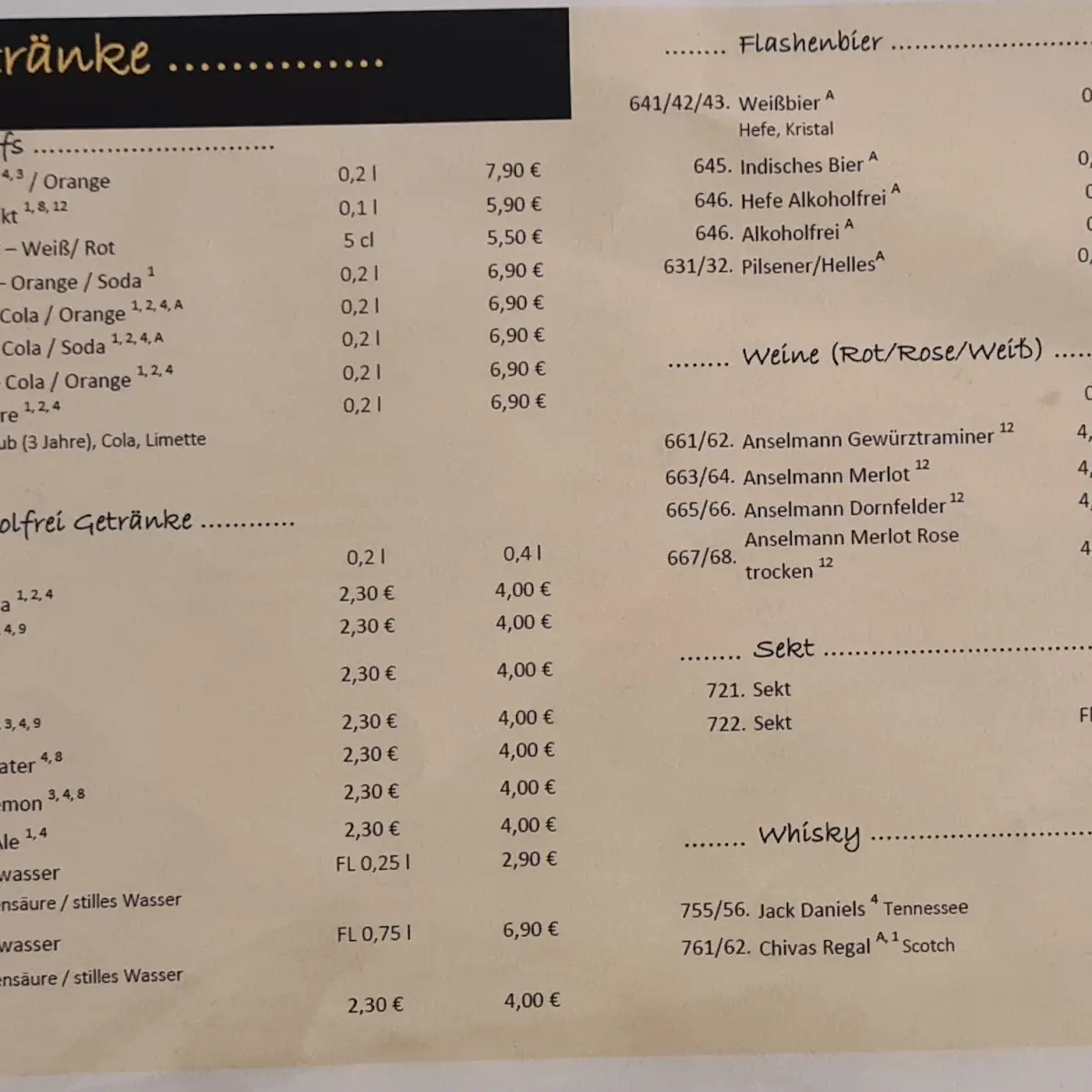 Speisekarte photo 5