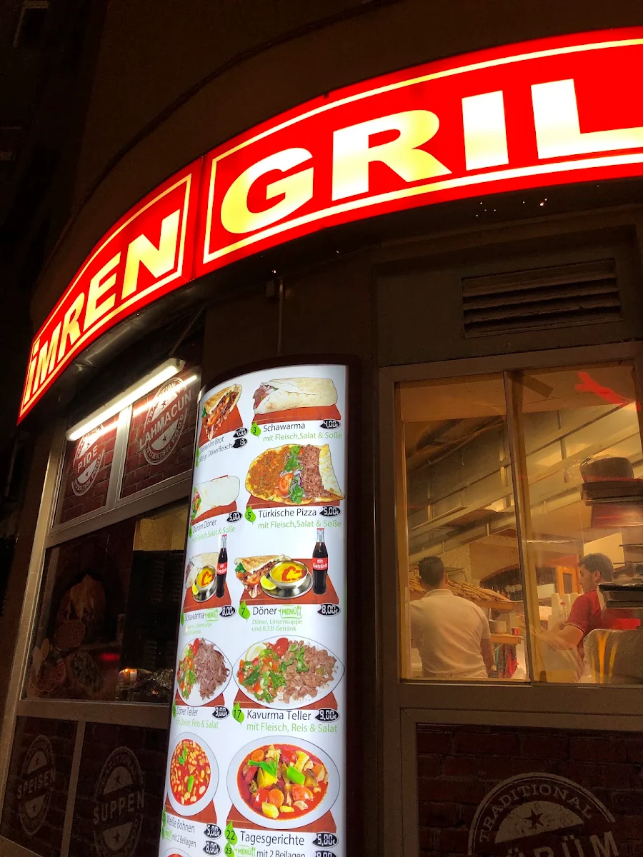 Speisekarte, Imren Grill