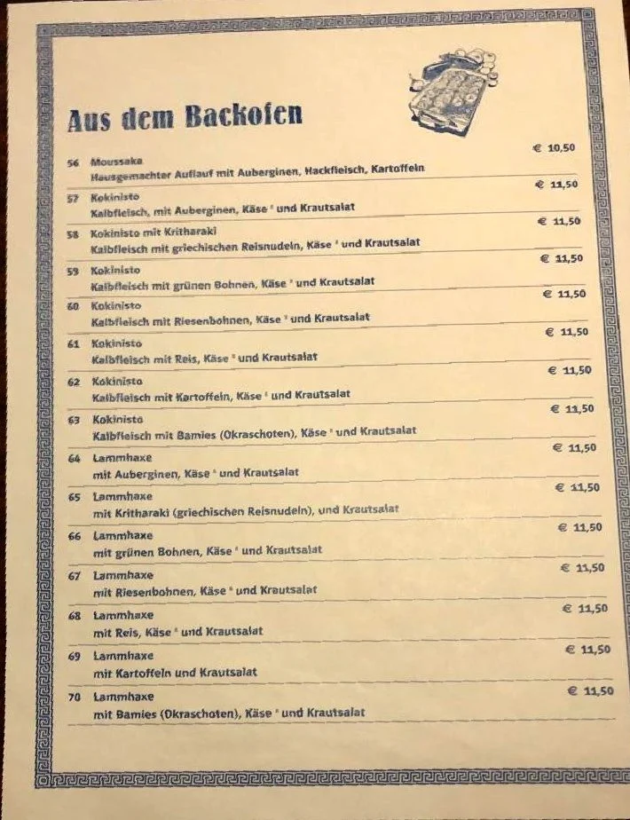 Speisekarte photo 2