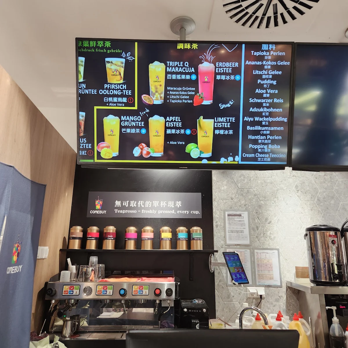 Speisekarte, Comebuy Stuttgart
