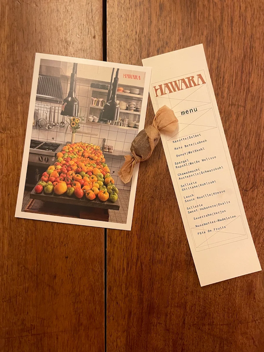 Speisekarte, Hawara Restaurant