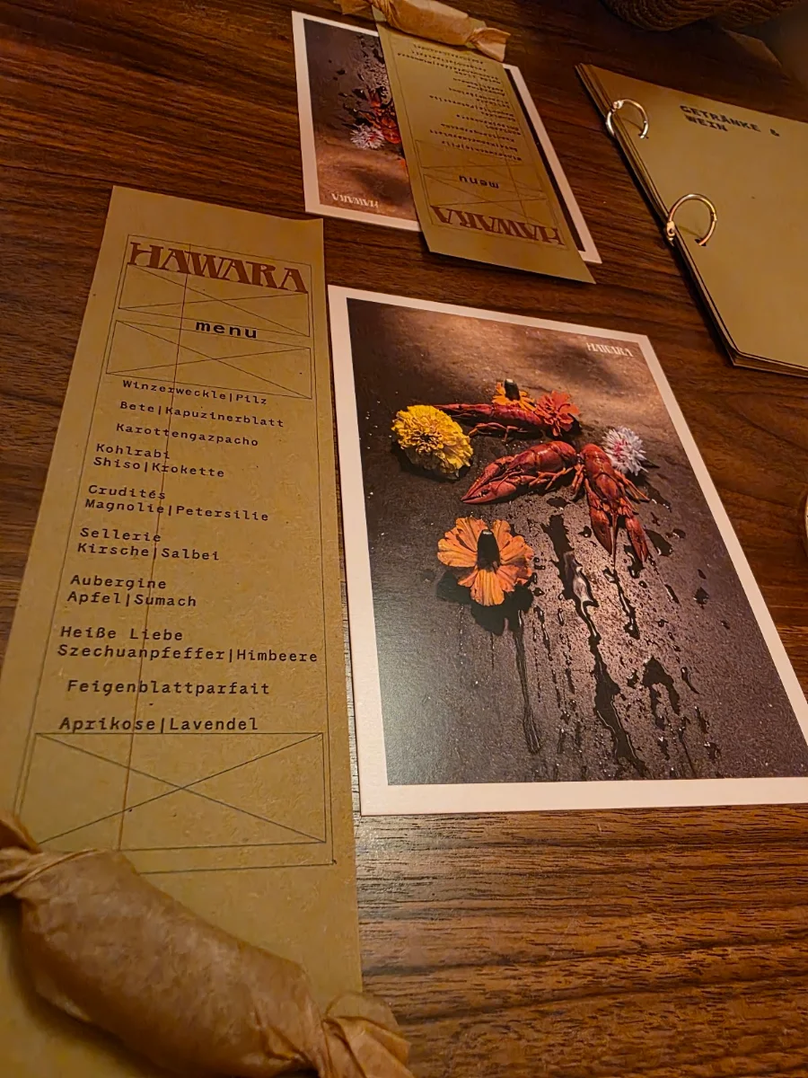Speisekarte, Hawara Restaurant