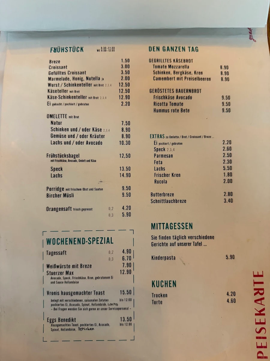Speisekarte photo 1