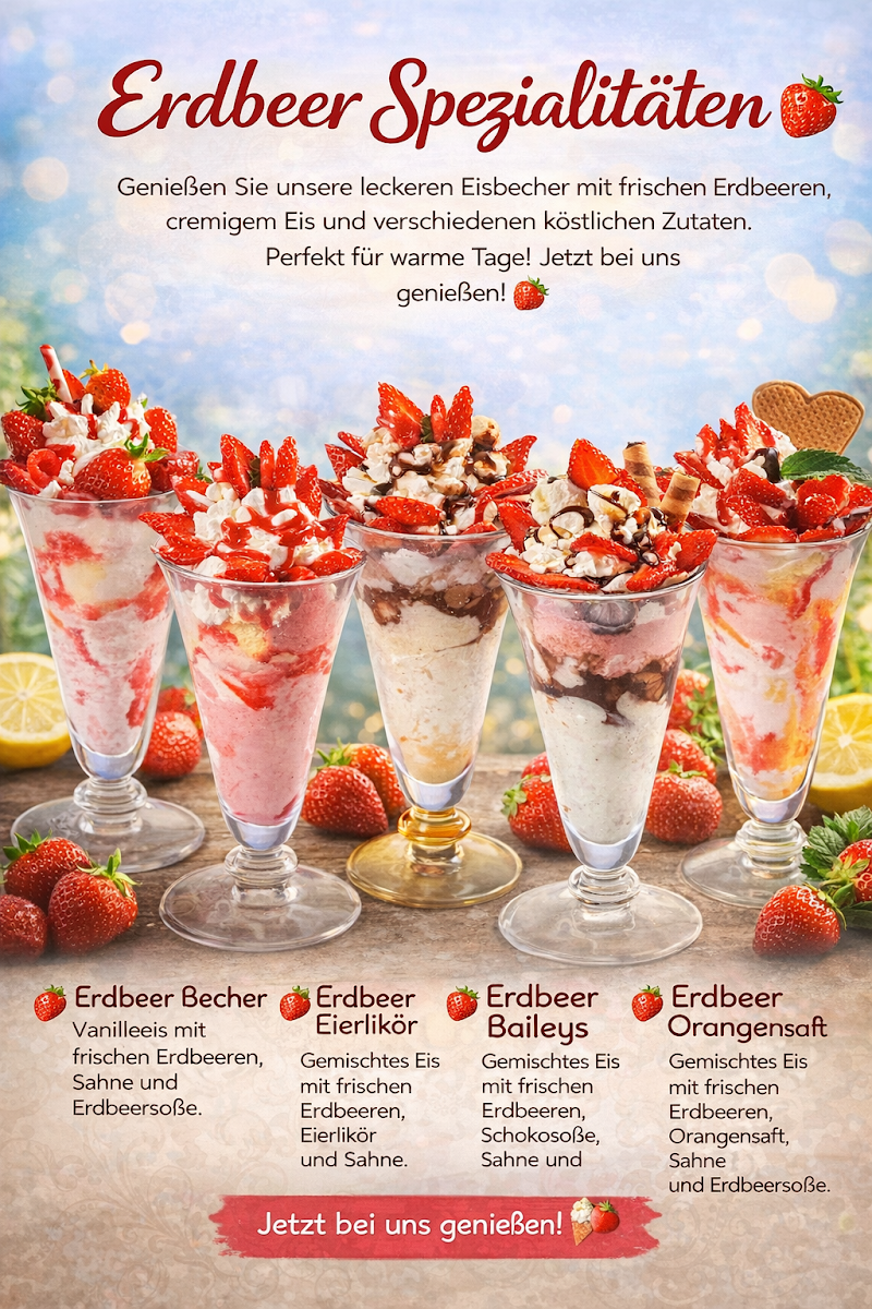 Speisekarte, EisCafé Da Claudio Lahr 2