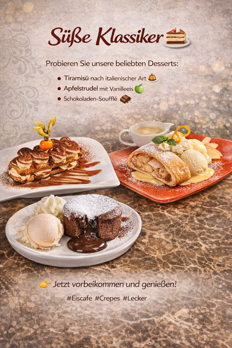 Speisekarte, EisCafé Da Claudio Lahr 2