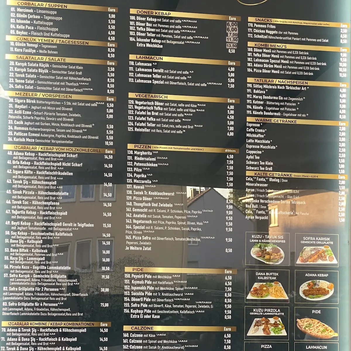 Speisekarte, SOFRA Neckarsulm