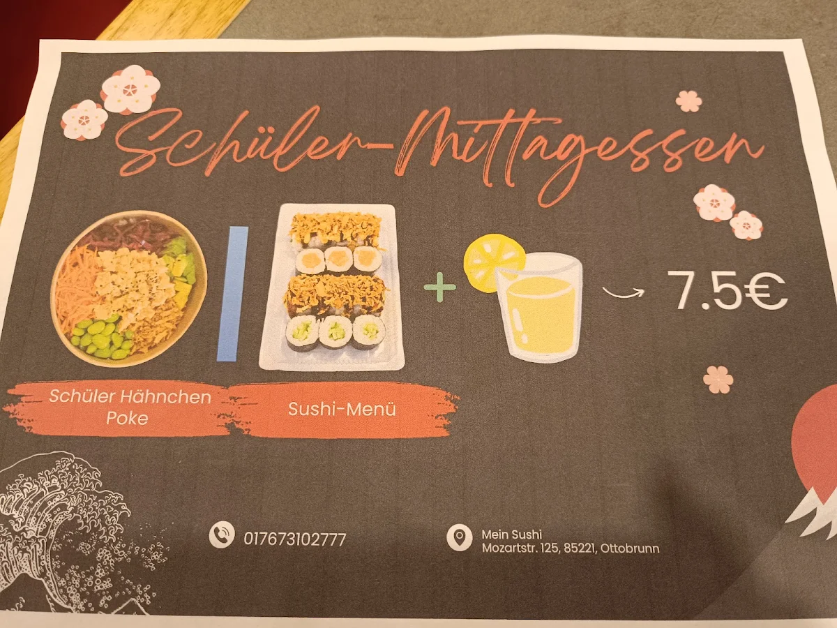Speisekarte, Mein Sushi