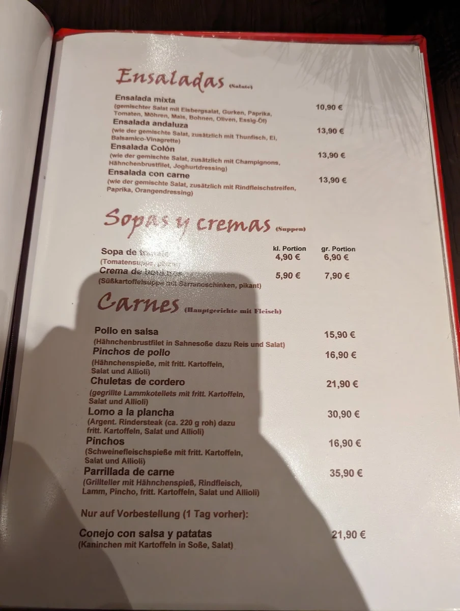 Speisekarte photo 2