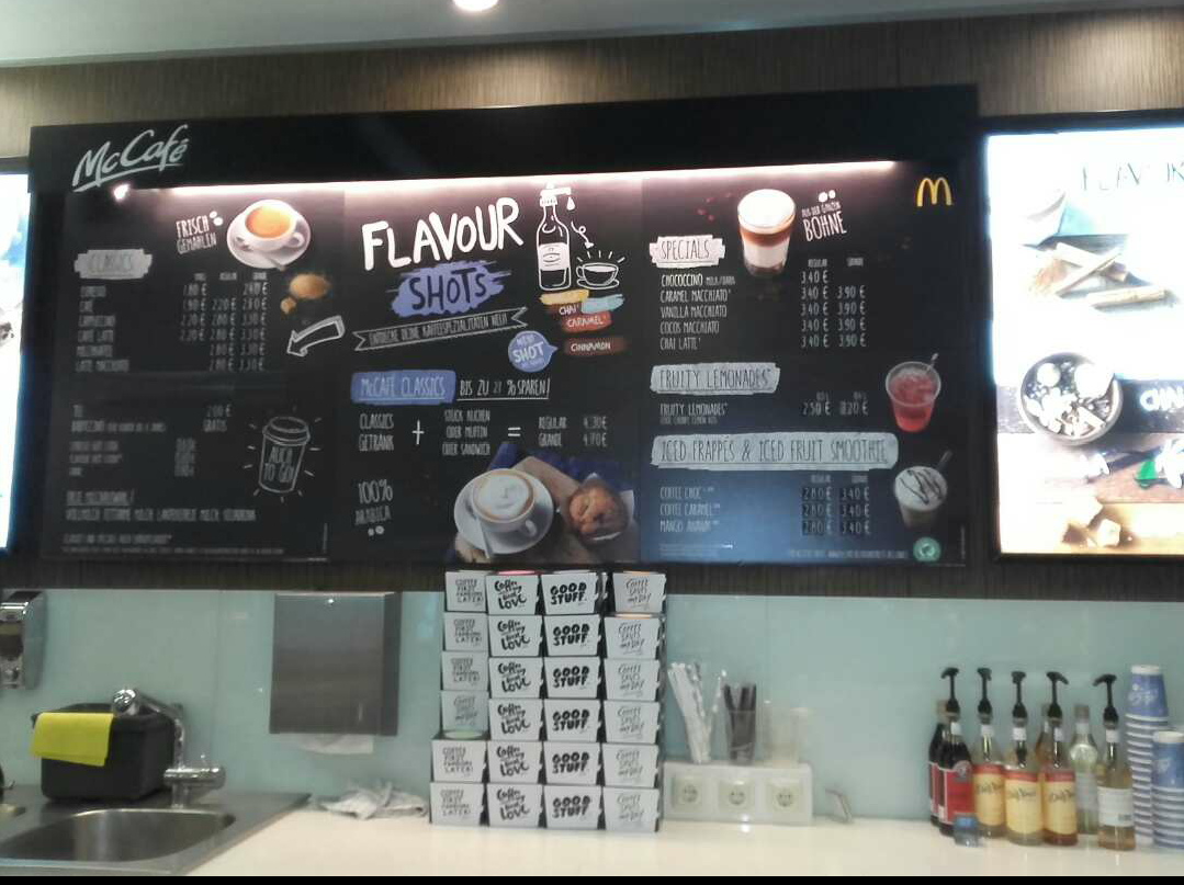 Speisekarte, McDonald's