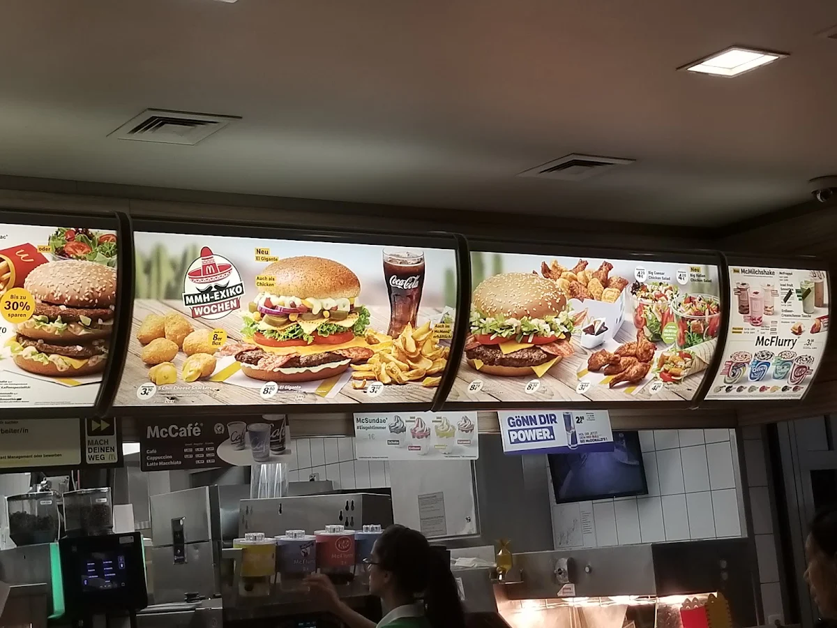 Speisekarte, McDonald's