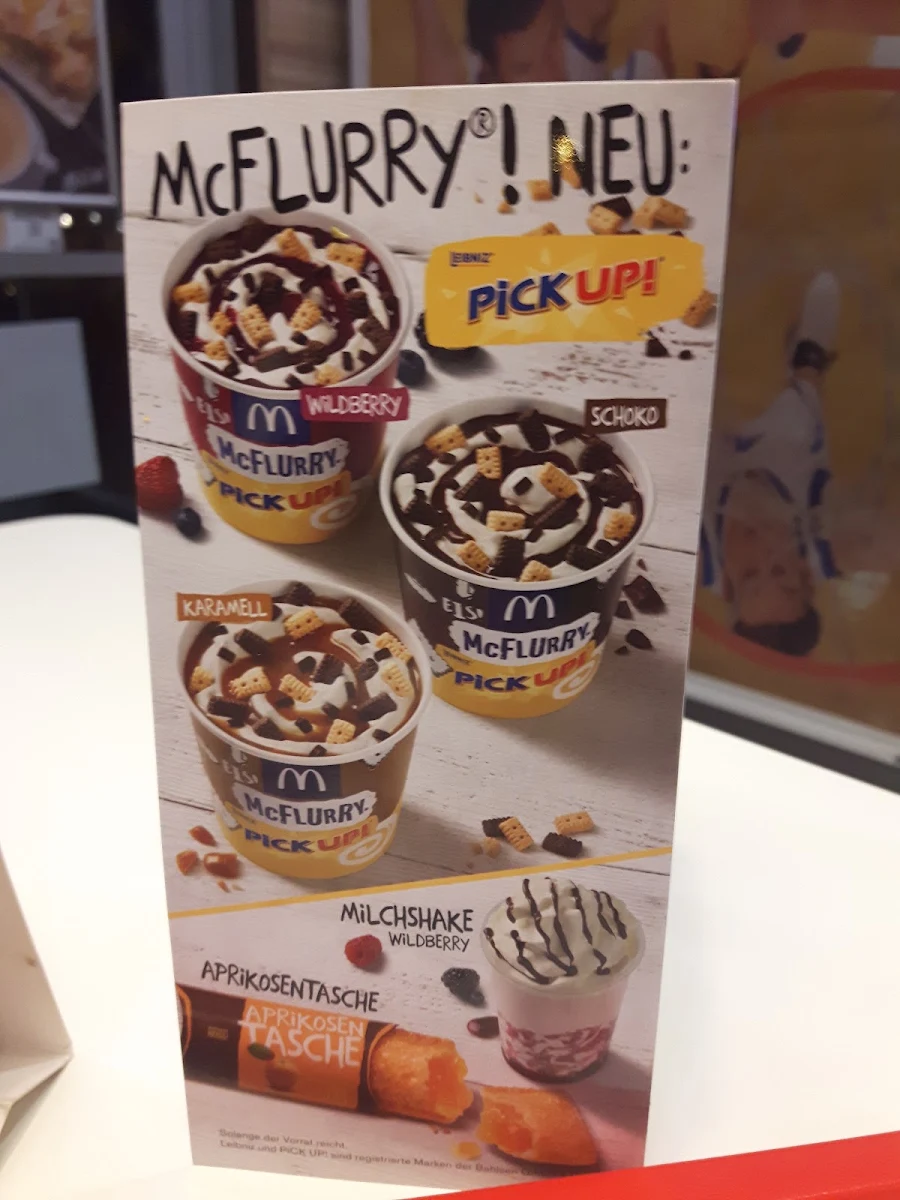 Speisekarte, McDonald's