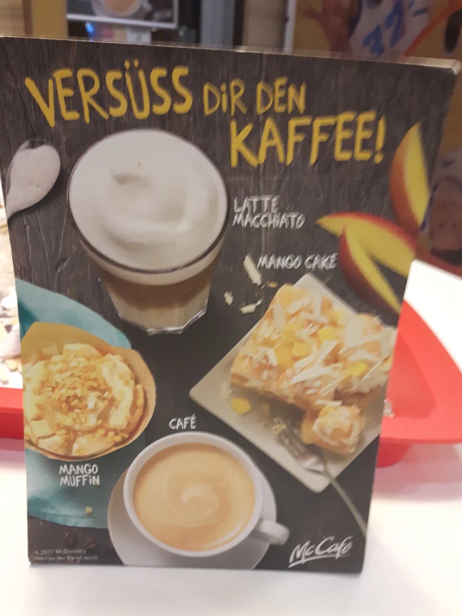 Speisekarte, McDonald's