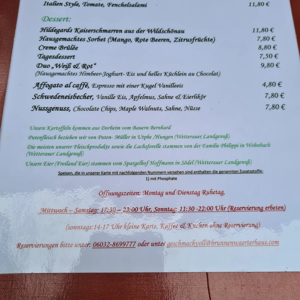 Speisekarte photo 4