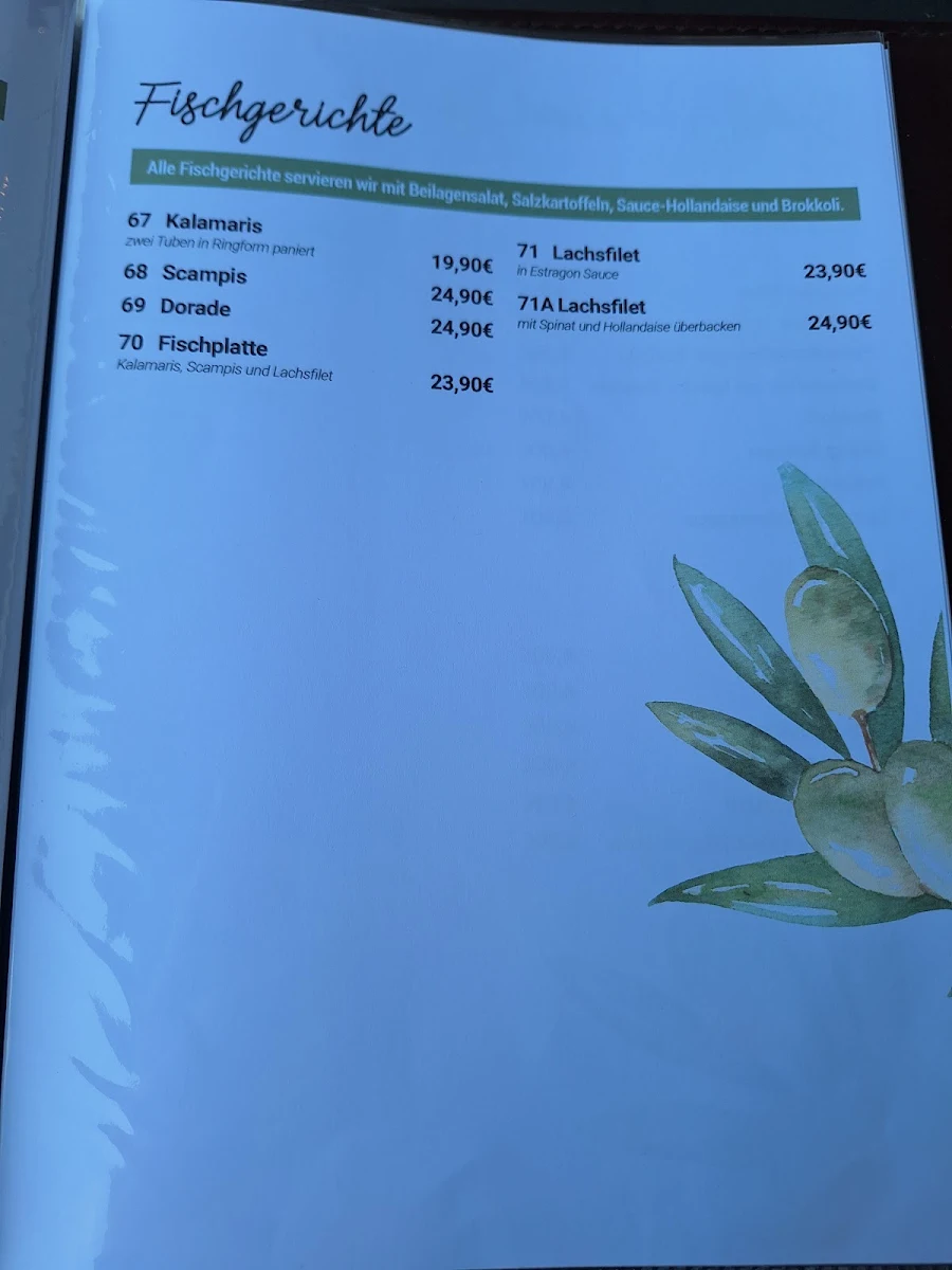 Speisekarte, Restaurant Sokrates