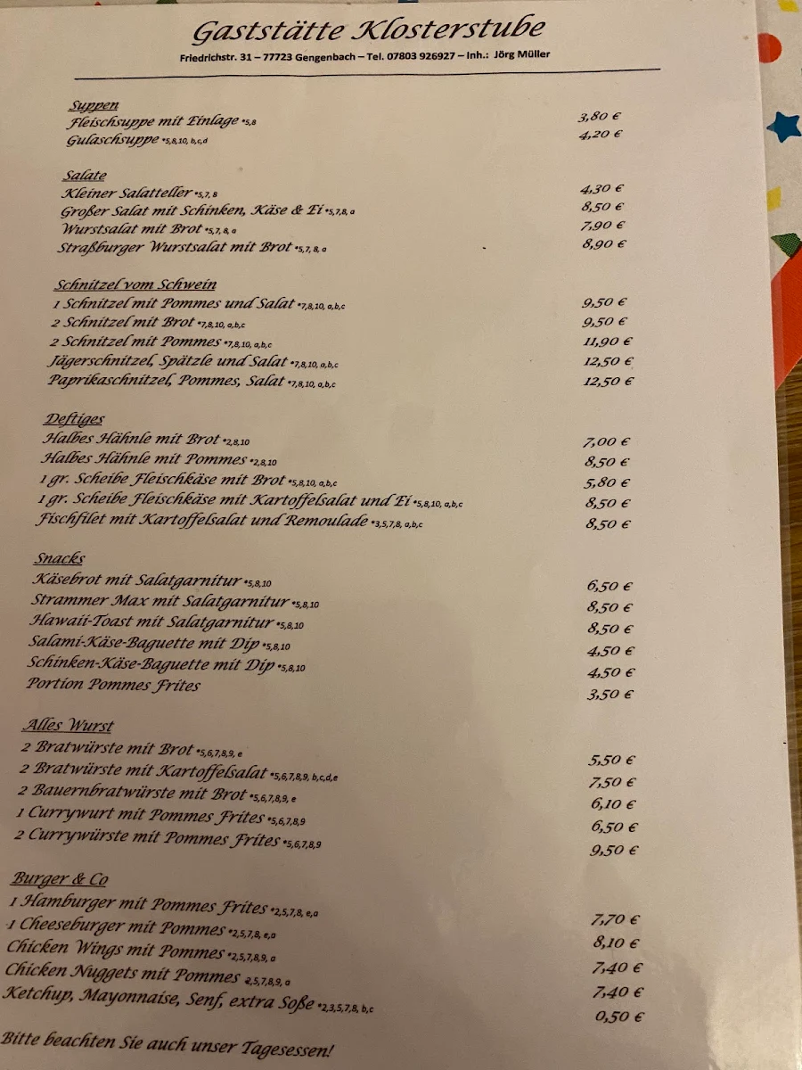 Speisekarte photo 5