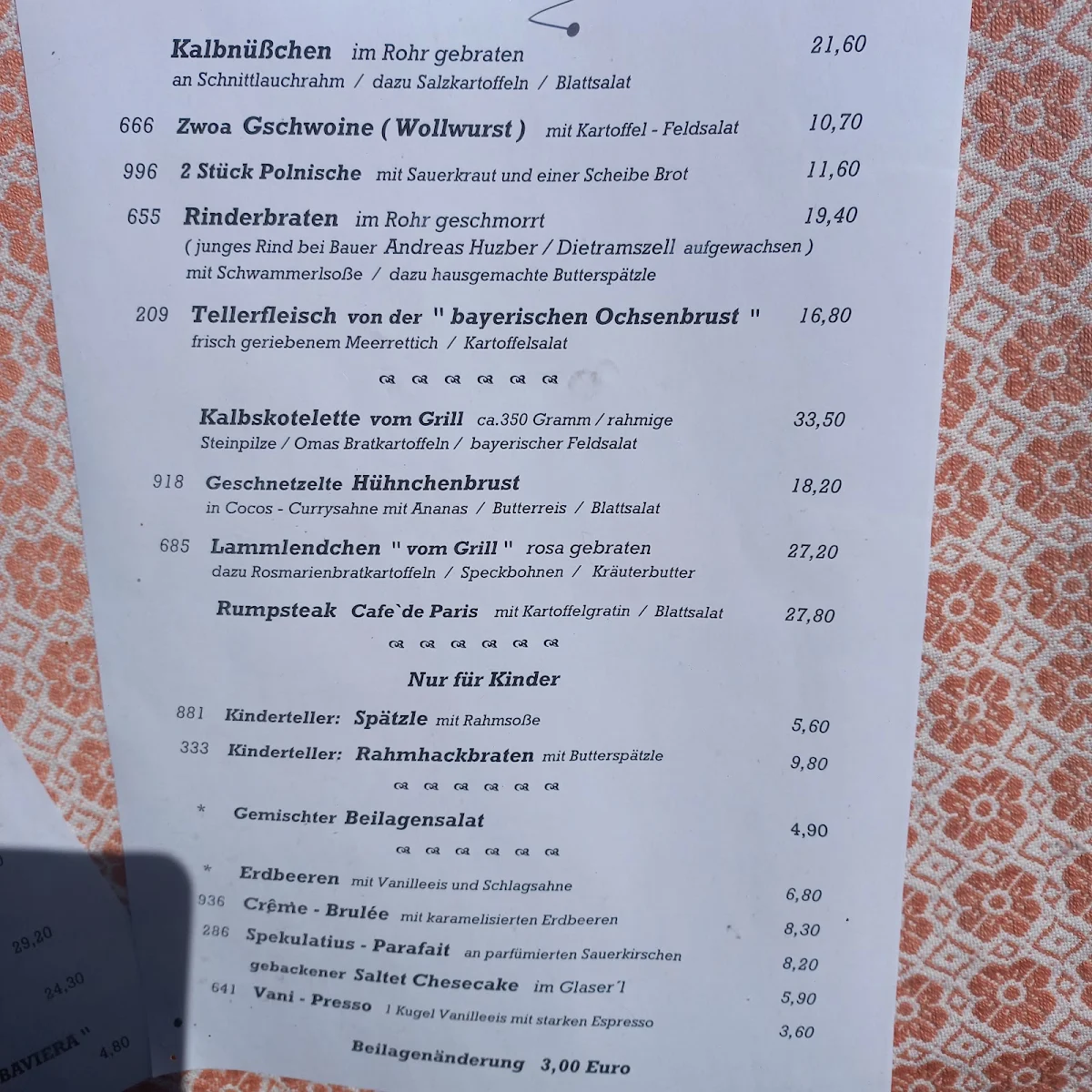 Speisekarte photo 6