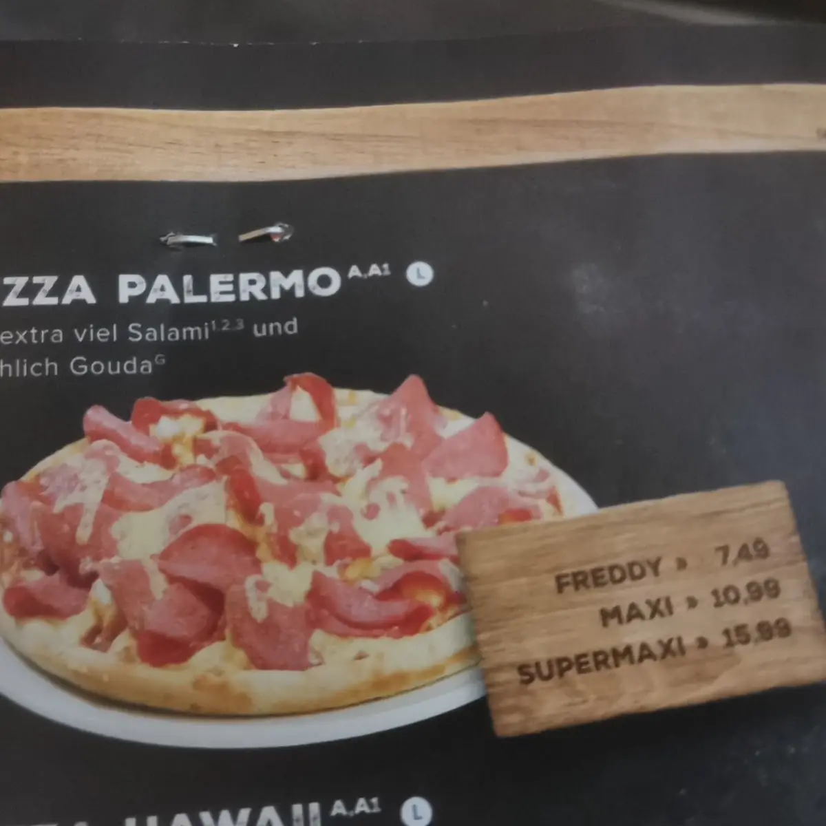 Speisekarte, Freddy Fresh Pizza Magdeburg-Neustadt