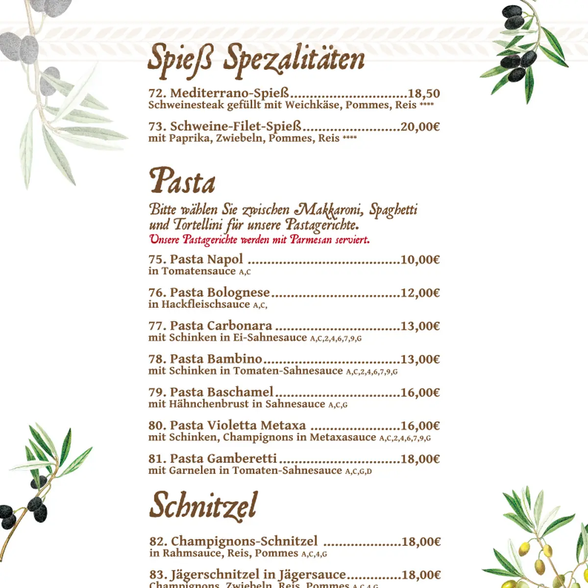 Speisekarte photo 3