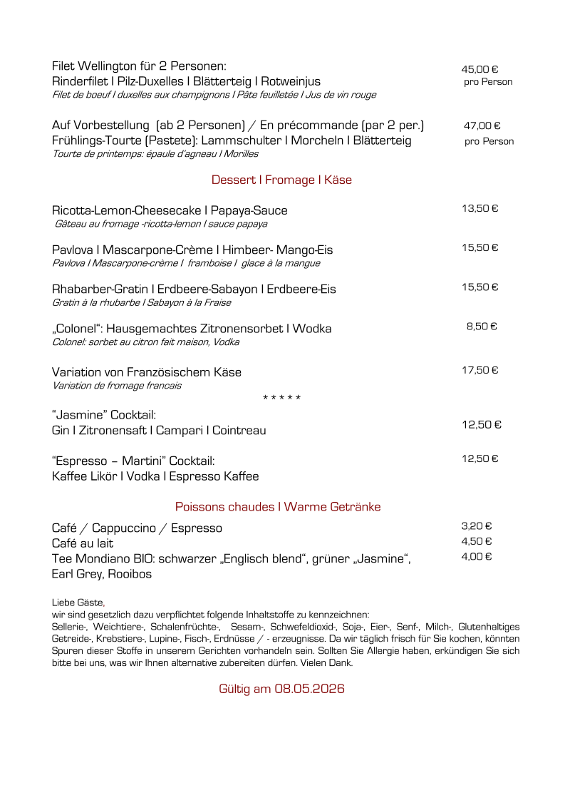 Speisekarte photo 2