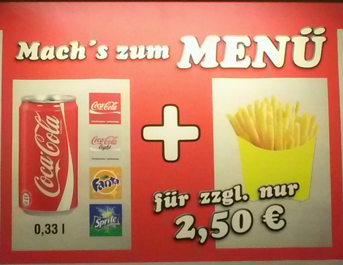 Speisekarte, Pizza-Flitzer
