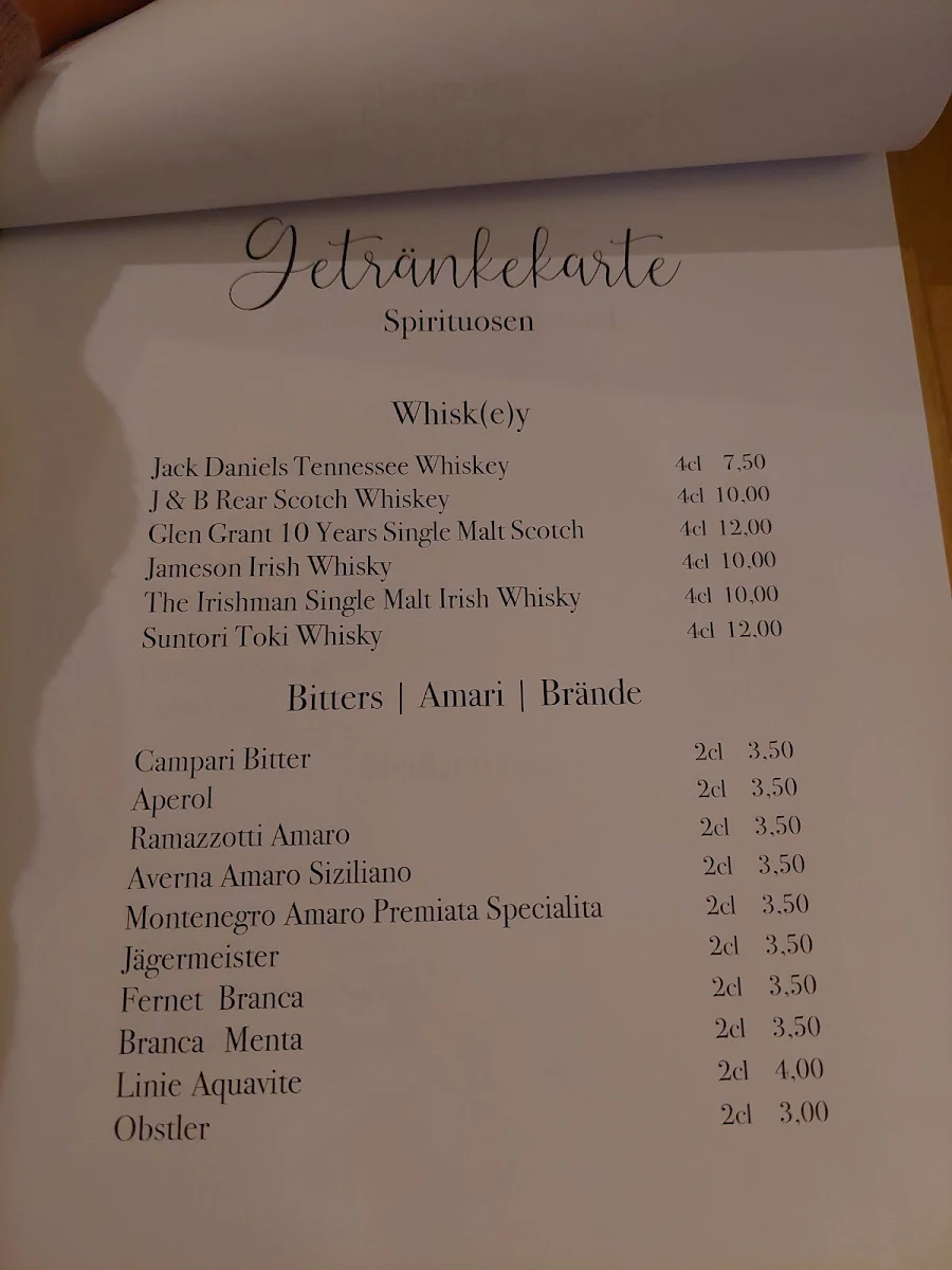 Speisekarte, Zur Festwiese