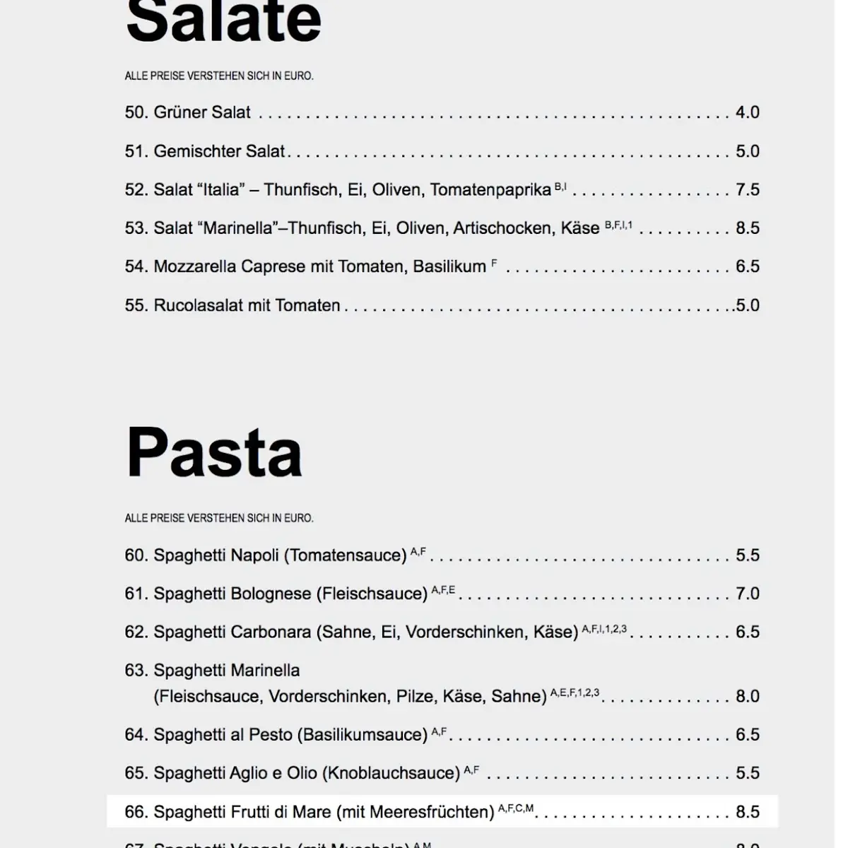 Speisekarte photo 2
