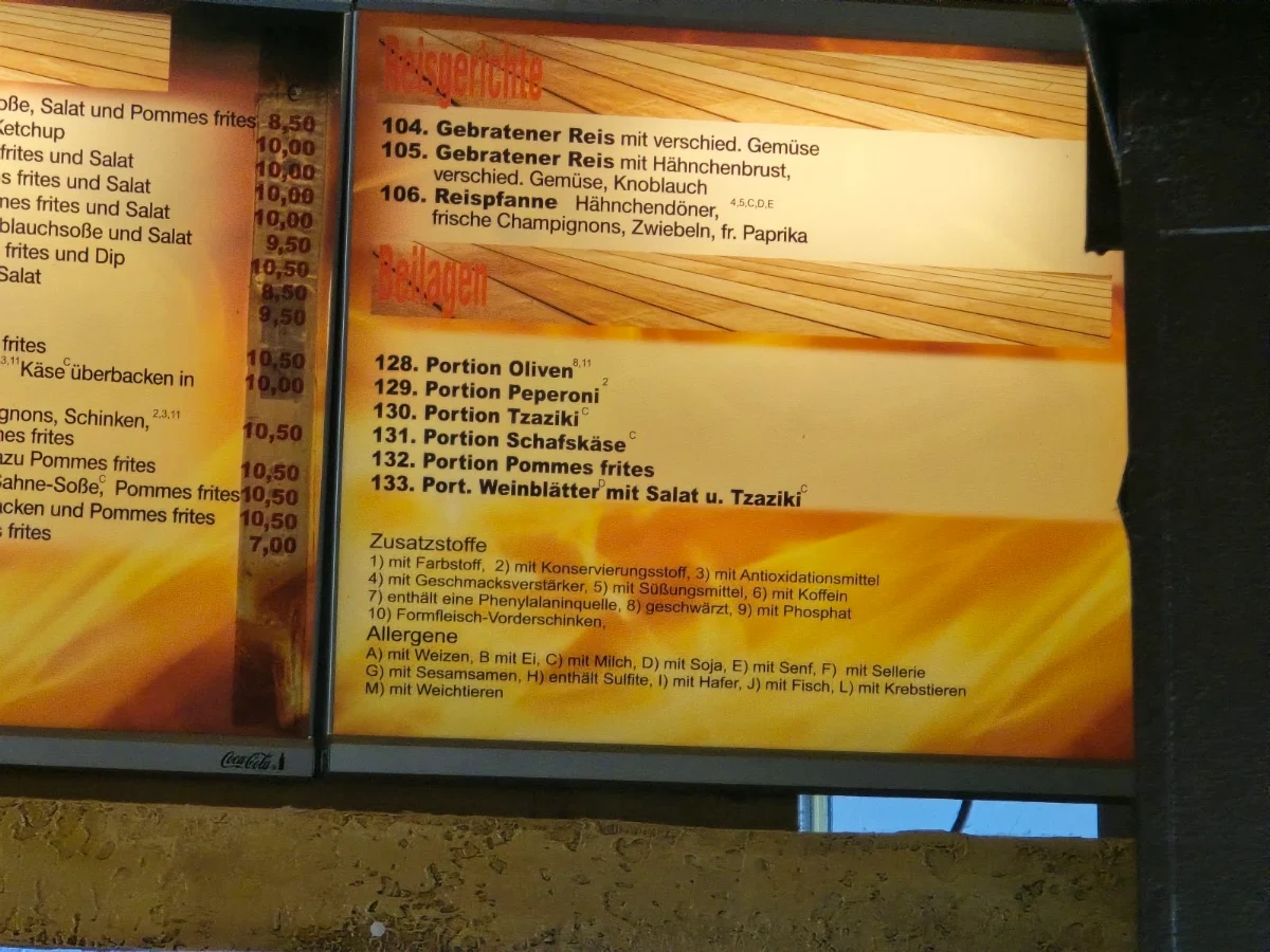Speisekarte, Mythos