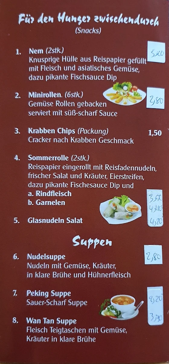 Speisekarte, Wok Man