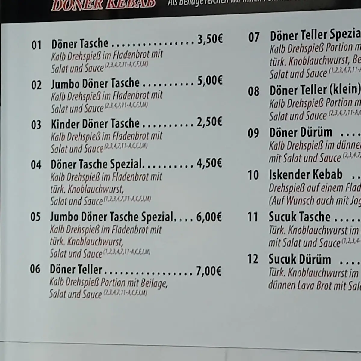 Speisekarte photo 4