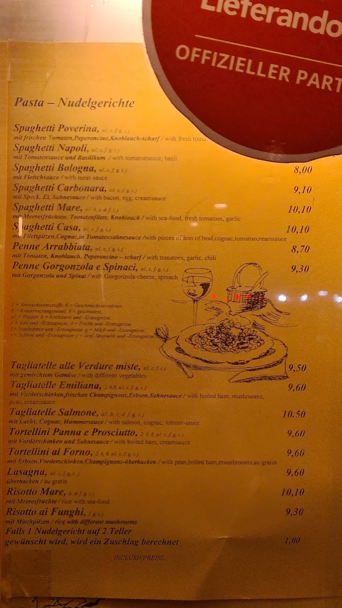 Speisekarte, Ciao