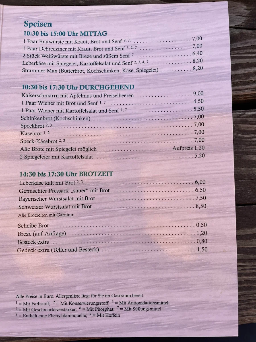 Speisekarte photo 2