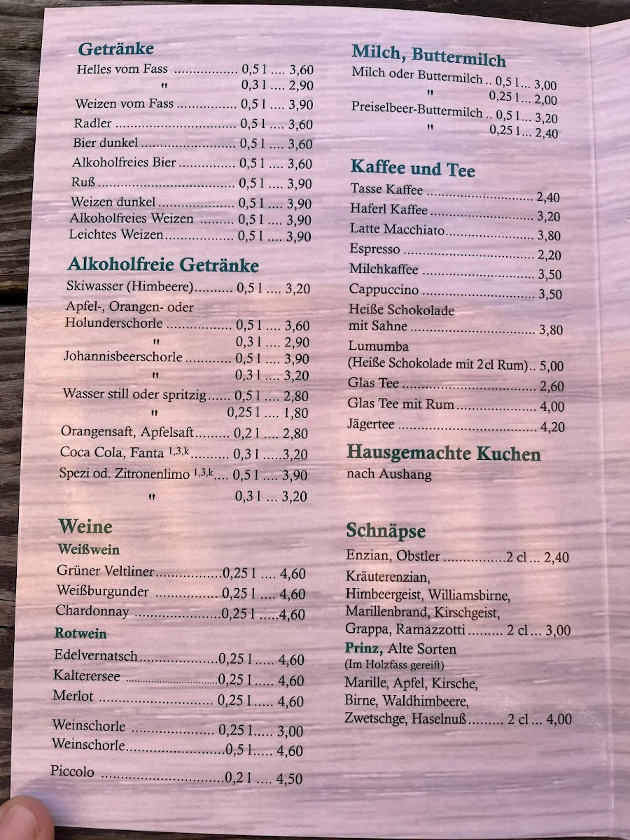 Speisekarte photo 3
