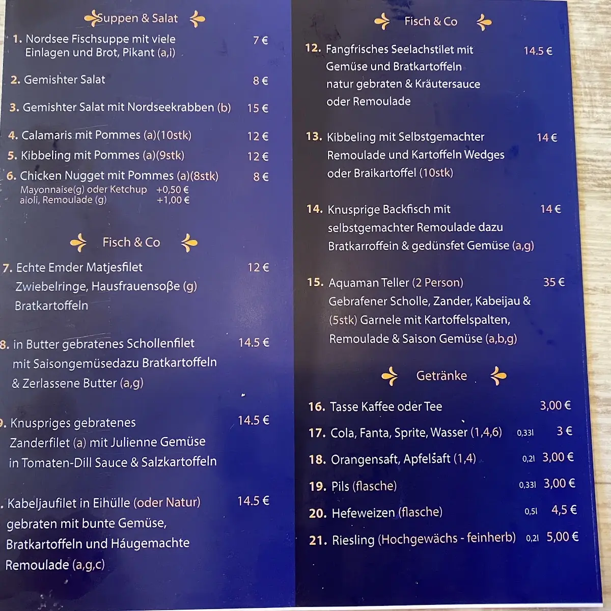 Speisekarte photo 1
