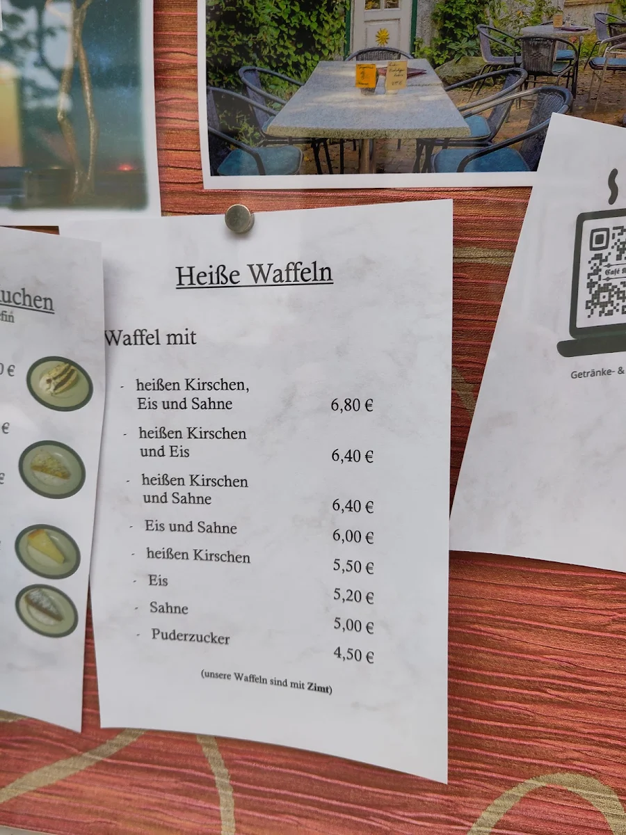 Speisekarte, Café Klönstuv