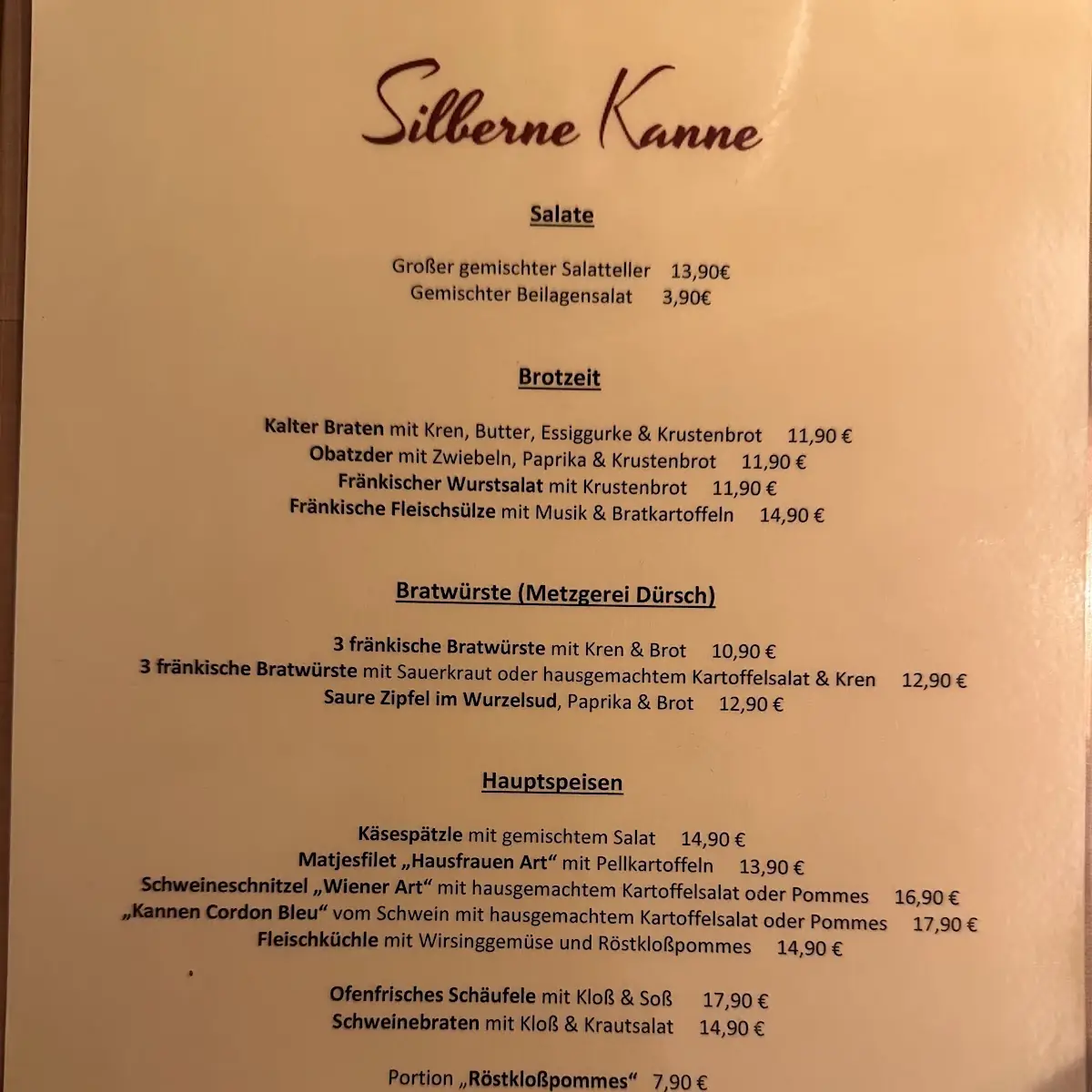Speisekarte photo 3