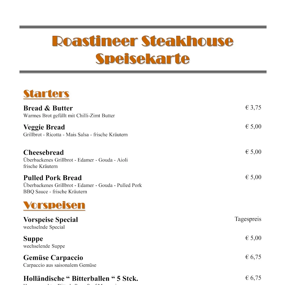 Speisekarte photo 1