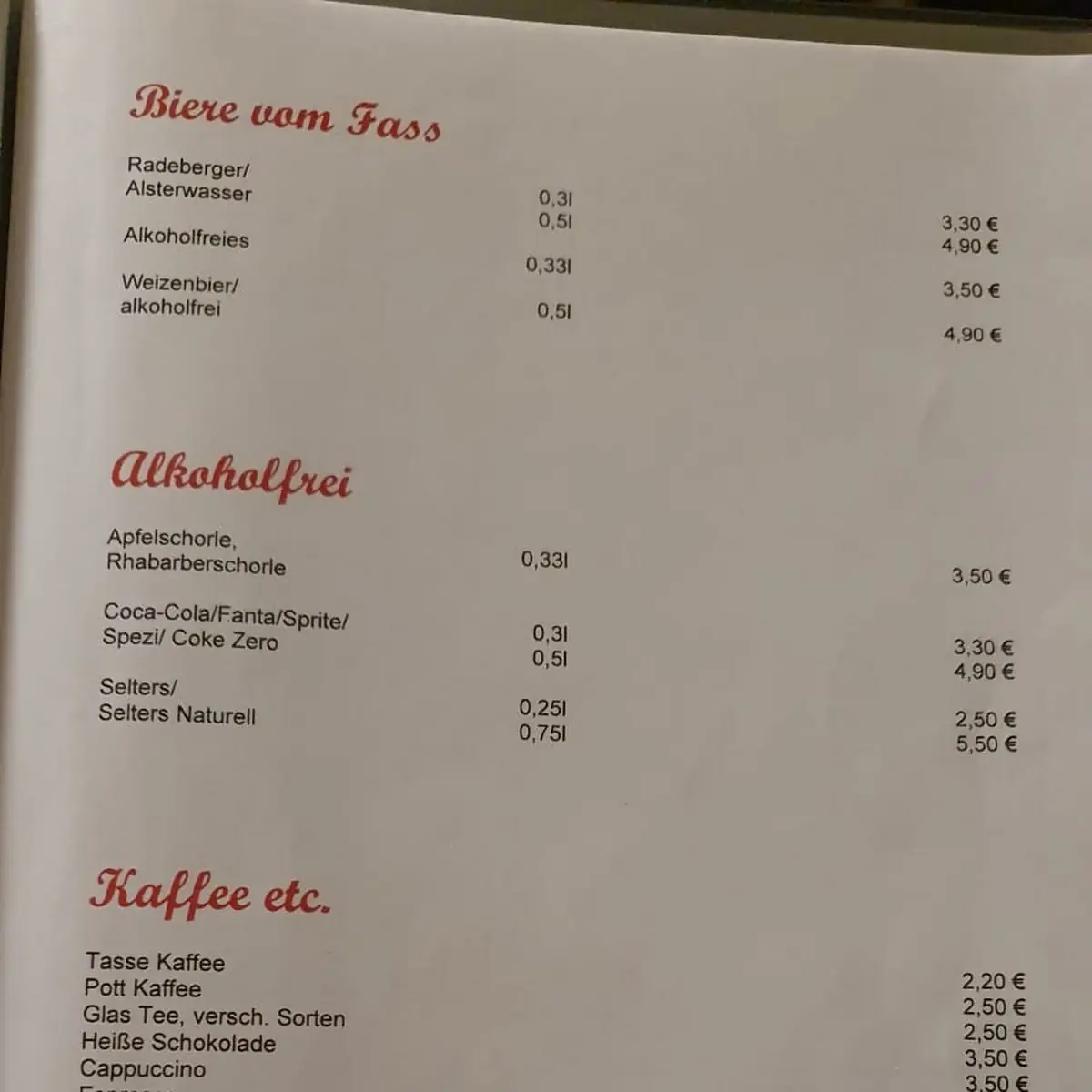 Speisekarte photo 2