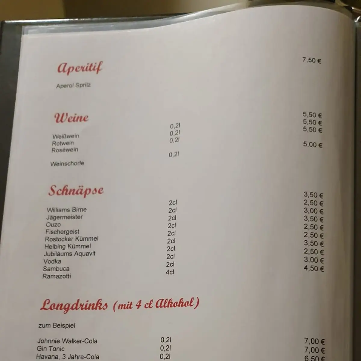 Speisekarte photo 4
