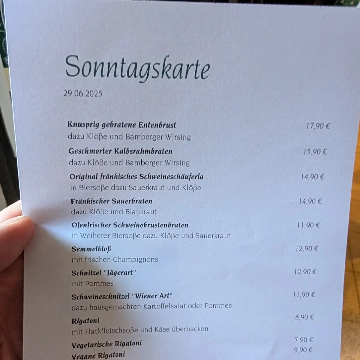 Speisekarte photo 4