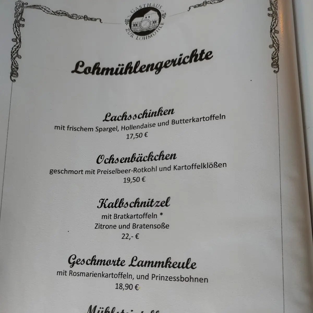 Speisekarte photo 1