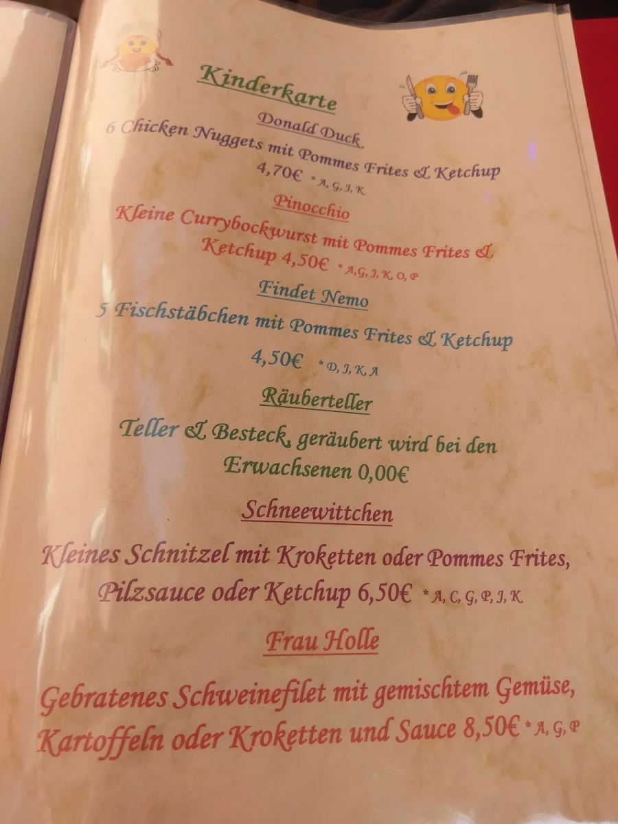 Speisekarte, Hotel & Restaurant Altes Brauhaus Königslutter