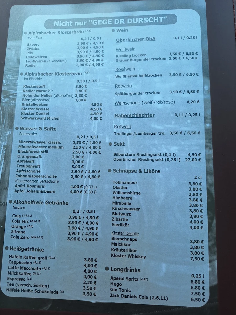 Speisekarte photo 2