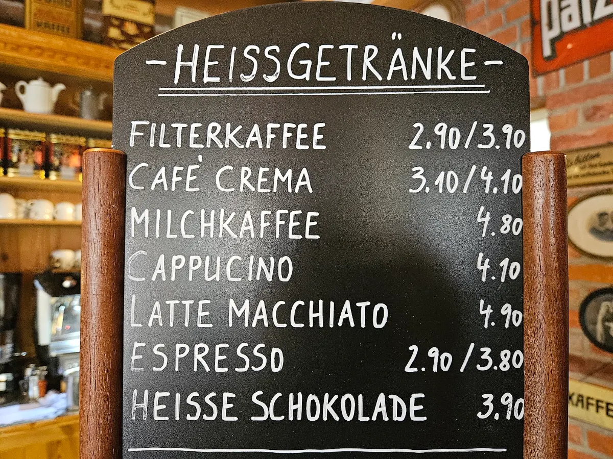 Speisekarte, Antik Café